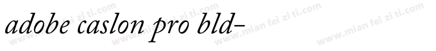 adobe caslon pro bld字体转换